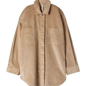 Aritzia The Group Babaton Oversized Brown/Tan Corduroy Jacket Womens Size XS